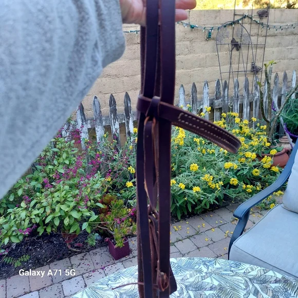 Western Horse Bridle Brown Leather - Picture 11 of 14